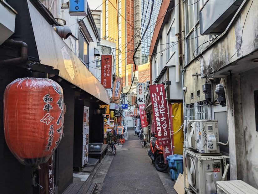 A lantern-lit alley in Japan